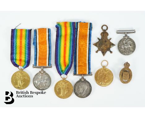 WWI medals named to various individuals, including the 1914-1918 George V medal, Victory medal named to the following: 30192 