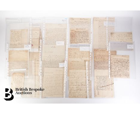 This lot comprises twenty letters and documents (primarily letters) with much of interest in content and some postmark intere