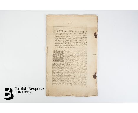 This lot comprises an entire letter from Thomas Williams of Cardiff dated 9th July 1680 privately carried (no postal markings