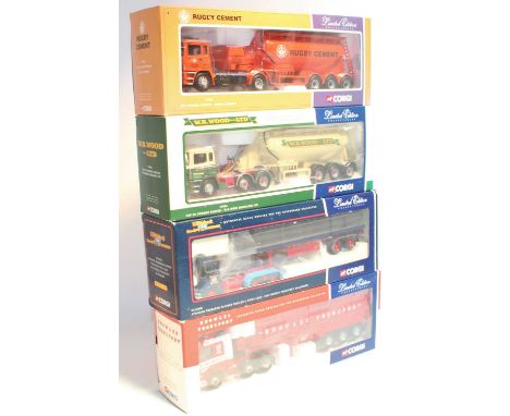 A group of 4 Corgi Road Transport Haulage Commercial Vehicles in 1:50th scale as follows: CC12508 Atkinson Borderer Flatbed a