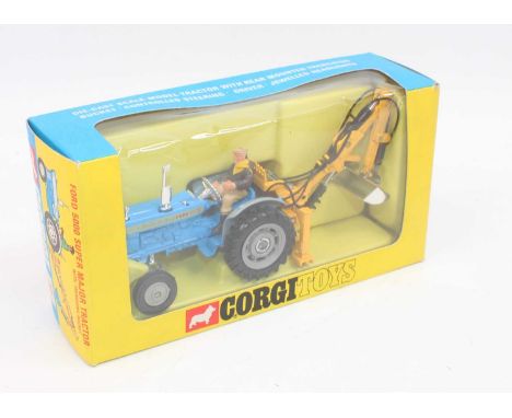 A Corgi Toys No.72 Ford 5000 Super Major with trenching bucket attachment, (one hose broken and detached model otherwise mint