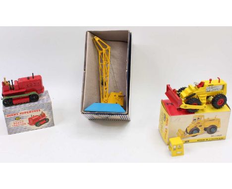 Three various boxed Dinky Toy diecasts all original examples to include No. 752 goods yard crane, No. 976 Michigan 180-3 trac