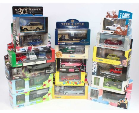A collection of 17 mainly Corgi T.V-related models all boxed to include an "Italian job " mini-set, 2x "Dads Army" models and