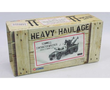 A Corgi Heavy Haulage 1/50 scale boxed model of an Eddie Stobart Limited Scammell Contractor wrecker, model No. CC12306 house