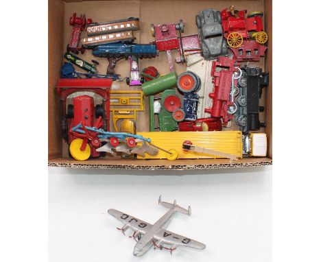 One box containing a quantity of mixed diecast, to include Dinky Toys, Matchbox Kingsize, Crescent and others, an interesting