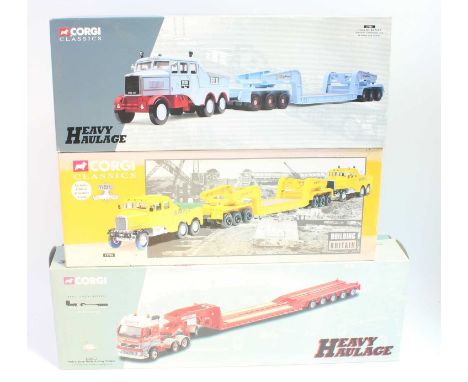 A group of 3 Corgi Classic Heavy Haulage Road Transport Commercial Vehicle in Aprox.1:50th scale ( some boxes with slight sun