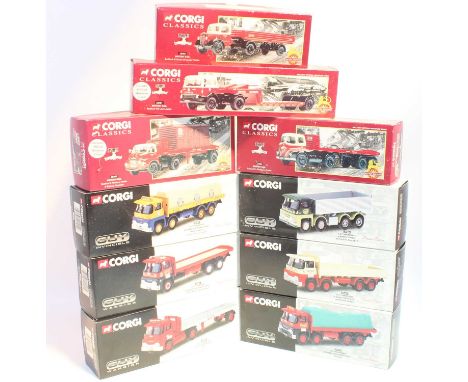 A group of 10 Guy Warrior Invincible Series and Corgi Classic "British rail" Road Transport Commercial Vehicles in approx. 1: