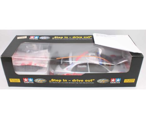 A large boxed 1:10th scale Tamiya R/C Line 2000 "Step in - drive out" racing car, one careful previous owner who said it's on