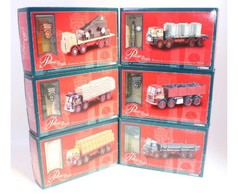 Six Corgi 1:50 scale "Passage of Time" The Leyland Clocks series collectors models including 26601 AEC MkV Mammoth Major " An