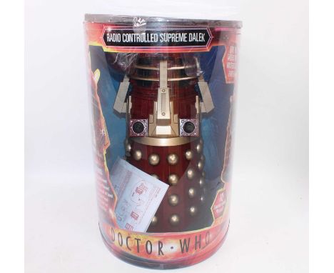 A Character Online boxed large scale model of a radio controlled Supreme Dalek finished in gold and dark red, housed in the o