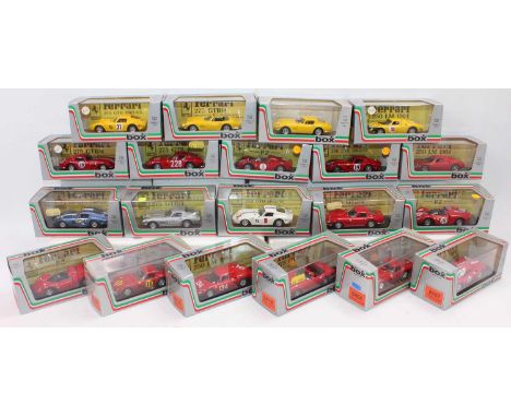 20 various boxed as issued Model Box of Italy 1/43 scale racing and classic car diecasts, mainly Ferraris to include a Ferrar