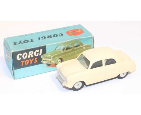 A Corgi Toys No. 200 Ford Consul in cream colour with spun hubs and window glazing, near mint to mint condition, comes with t