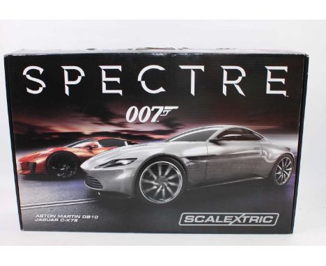 A Scalextric 007 Spectre boxed gift set group, appears complete, housed in the original Spectre branded packaging, comprising