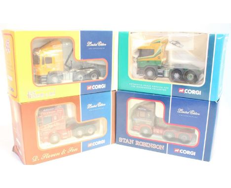 A group of 4 Corgi Road Transport Haulage Commercial Vehicles in 1:50th scale as follows: CC12705 E.R.F ECS Tractor unit in "