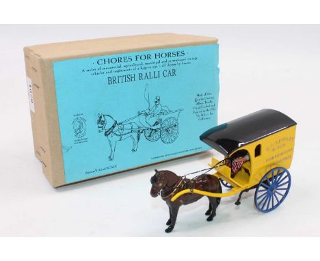 A Gainsborough Miniatures white metal 1/32 scale model of a Chores for Horses Series Milk Cart housed in the associated blue 