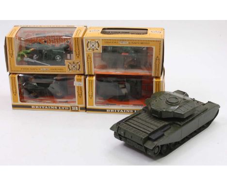 A Britains limited military vehicle group, four boxed examples together with one loose, examples to include No. 9784 army sco