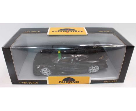 A Chrono model No. H1060 1/18 scale diecast model of a Lotus Elise GT1 1997 presentation car finished in black (M,BM)