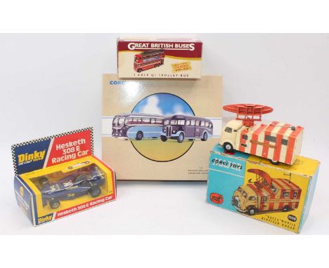 Dinky Toys and Corgi Toys Group to include No.222 Hesketh 308E Racing Car by Dinky, Corgi 1106 Mobile Decca Radar Vehicle and