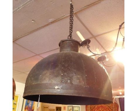 A large Industrial ceiling light shade 
