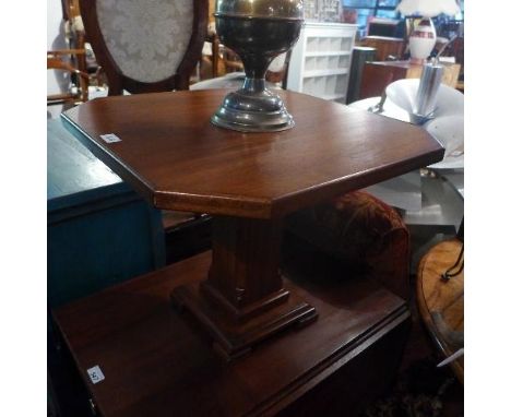 An Art Deco mahogany lamp table, H. 46 W. 57 D. 56cm 