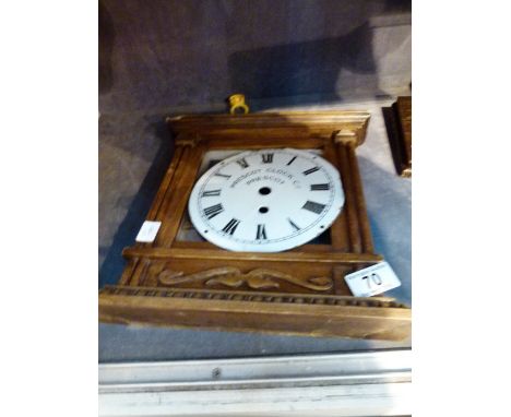 Enamel clock face from Prescot Clock Co and a glazed wood long case clock door