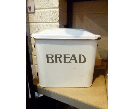 Vintage enamel bread bin