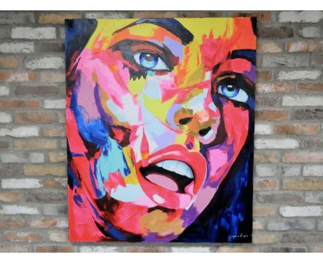 CONTEMPORARY SCHOOL, untitled portrait, 120cm x 100cm, acrylic on canvas. 