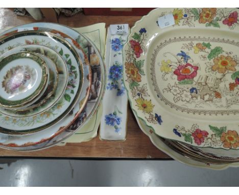 A selection of vintage cabinet and ceramic plates 