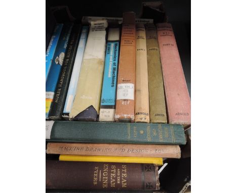 A selection of vintage volumes and reference books including Steam and steam engine
