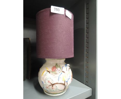 A vintage ceramic bodied bedside lamp 