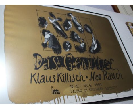 Monti (20th Century)AbstractAcrylic Signed and dated lower right '92104cm x 73cm'Das Gewitter', poster, 57cm x 76cm 20th Cent