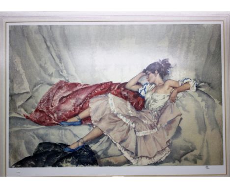 After Sir Russell Flint 'Memorising act II'Limited edition print no. 623/85041cm x 58cm;'The girl from Orio'Limited edition p