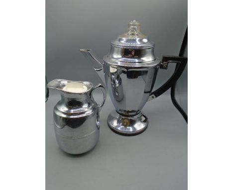 Retro stainless steal coffee percolator and flask