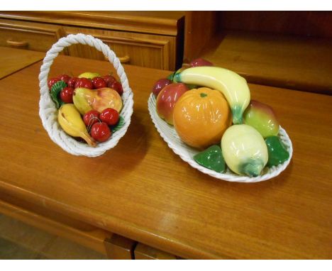 Glazed ceramic fruit baskets