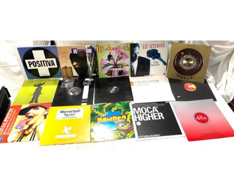 Large selection of assorted 12 inch dance, R&amp;B singles/records includes Ready for the world, Roule, Positivia, Big Daddy 
