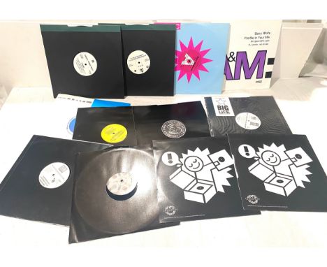 Selection of 12inch DJ/Promo singles includes, P&amp;M Soul, R&amp;B, Dance etc some not with original sleeves 