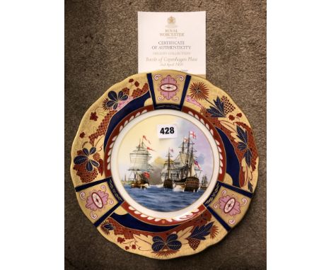 ROYAL WORCESTER BATTLE OF COPENHAGEN PLATE LIMITED EDITION WITH CERTIFICATE OF AUTHENTICITY