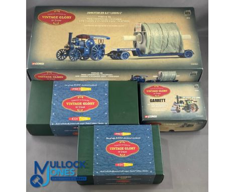 Corgi Vintage Glory of Steam Showman Steam Engine Models, to include 8034 Garrett 10 ton roller, 8012 Pickfords Fowler B6, CC