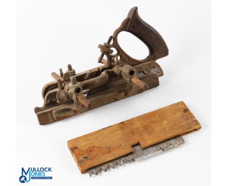 Vintage Wood Working Tool Stanley No.45 B Combination Plane, with a selection of cutters, in their original wooden case Trade
