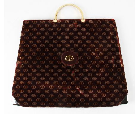 3x Designer Handbags - to include Vintage Nardelli Taly Purple shoulder Bag medium suede leather - magnetic clasps, Large 16"