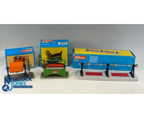 Wilesco Workshop Tools Live Steam Engine Model, a collection of boxed models of burnisher M67, plate shears M64, large counte