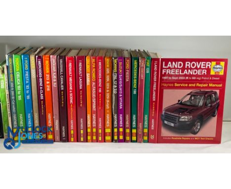 Haynes Car Books including Toyota Celica 82 to 85, Jaguar XJ and XJ6, Landrover Freelander, Morris and Austin Mini, Vauxhall 