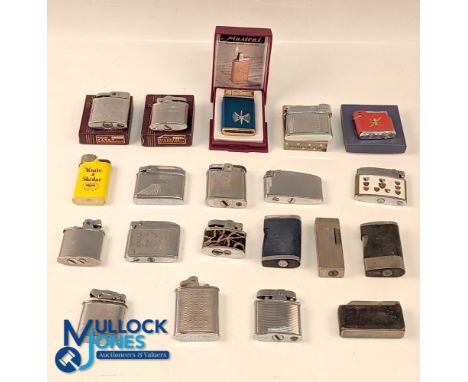 Collection of 20 Vintage Gas Lighters, with makers of Ronson, Mosda, Rolstar Ross, Royal musical, in mixed condition some in 