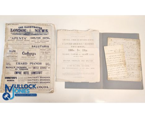 Ephemera - carton containing a good selection of ephemera&nbsp;including: a 1900 edition of the ILN; official cards issued by