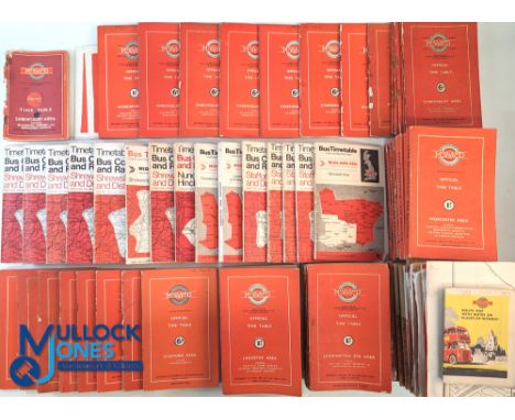 Midland Red Timetables &amp; Maps -Worcester, Shrewsbury, Birmingham, Stafford, Leamington Spa, etc. 1950s - 20, 1960s - 19, 