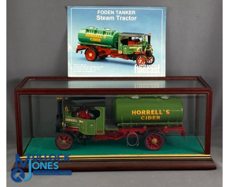 South Eastern Fine cast Foden Tanker Steam Tractor, a white metal kit 1:32 scale, fully made with glass display case - size #