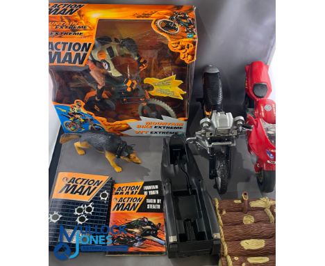 Action Man Toys, Figures Accessories Vehicles Weapons, 3 boxes of assorted used items in need of some sorting, boxed items of