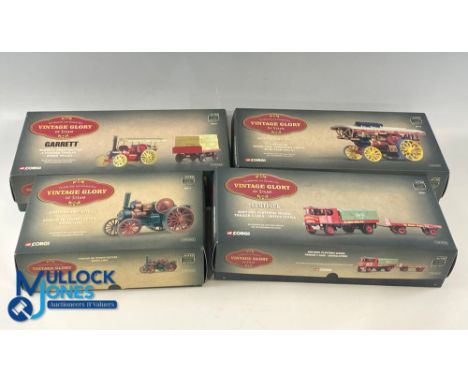 Corgi Vintage Glory of Steam Showman Steam Engine Models, to include Garrett Road tractor 80307, Fowler B6 80103, Sentinel pl