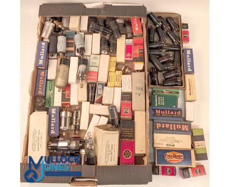 Qty Of Vintage Radio Wireless Tubes Mullard, Ever Ready Radio Spares, Brimar, RCA, US Military, British Military some unused 