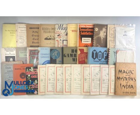 A collection of Magic Books and Publications - including The Magazine of Magic 1915, Forces Favourites, The Magic Wand 1919, 
